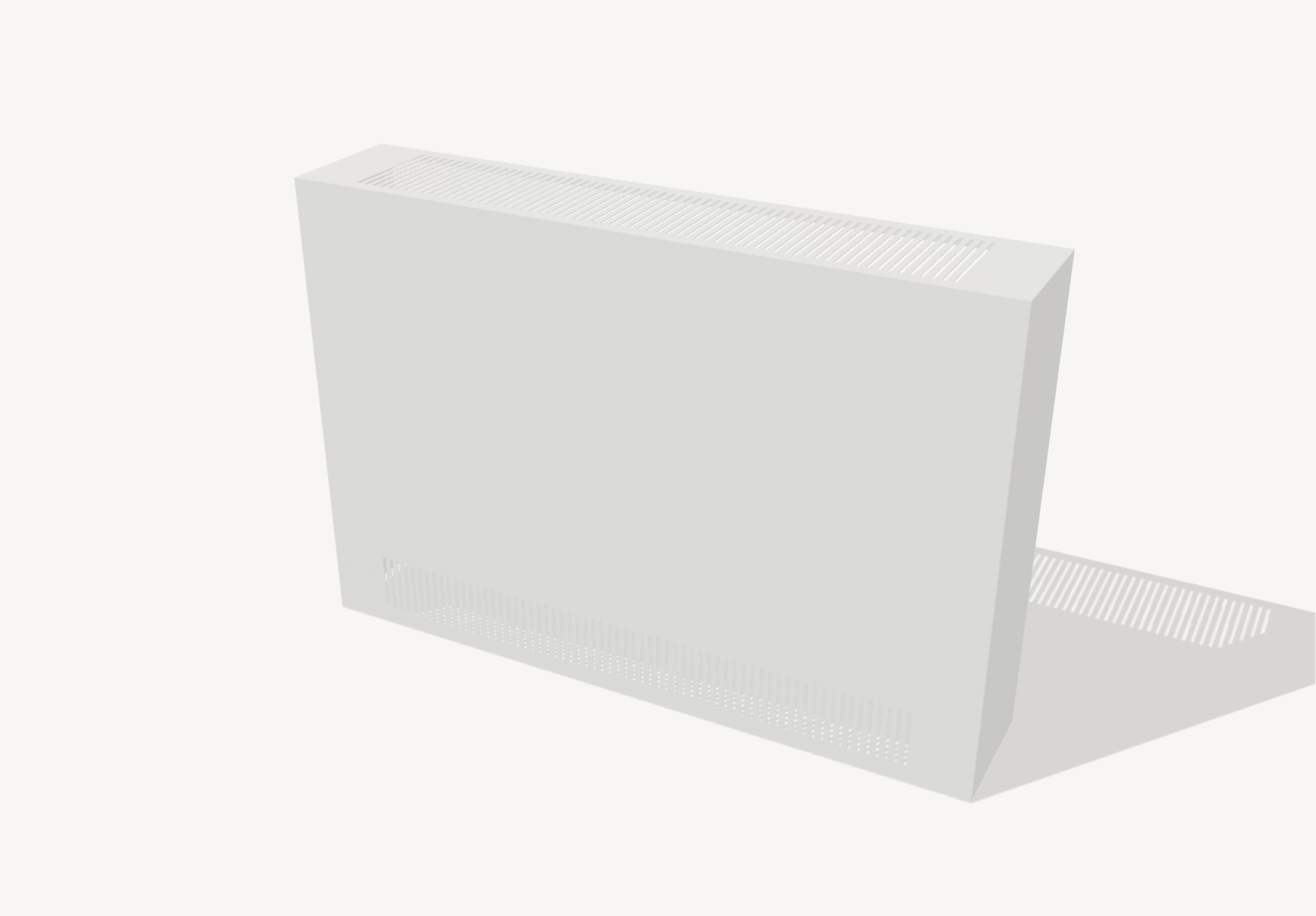 Reference image of a white cover with vertical slots